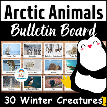 Preview of 30 Real Pictures Arctic Animals Bulletin Board | Winter Creatures Posters
