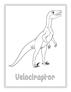 velociraptor coloring page