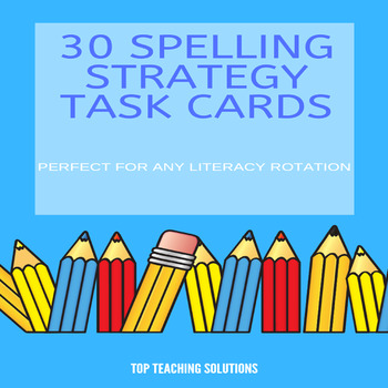 Preview of 30 SPELLING TASK CARDS (LITERACY GROUP ROTATIONS) (FREE)