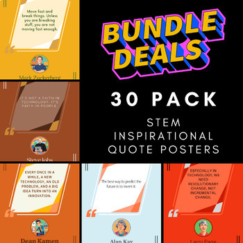 Preview of 30 STEM Posters - Inspirational Quotes Pack