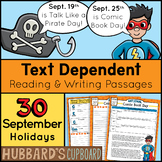 30 September National Day Activities - Text Dependent Read