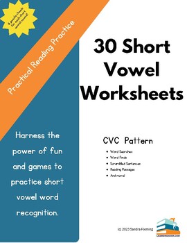 Preview of 30 Short Vowel Worksheets