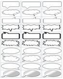 30 Speech Bubbles Stickers for Notebooks or Journals: can 