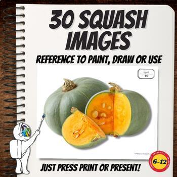 Preview of 30 Squash Images for Reference, Printable PDF, Middle School, High School Art