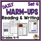 30 Standards-Based ELA Reading and Writing Warm-Ups SET 4 
