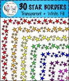 Star Page Borders, Transparent & White Backgrounds, Clip-Art