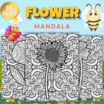 Preview of 30+ Summer Sunflower Mandala Coloring sheets - Fun May June Activities
