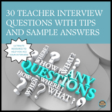 30 TEACHER INTERVIEW QUESTIONS  W/ TIPS AND SAMPLE ANSWERS