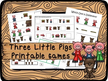 30 Three Little Pigs Games Download. Games and Activities in PDF files.