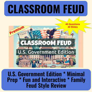 Preview of 30 US Government Family Feud Style Questions & Answers Google Slides Template