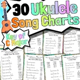 30 Ukulele Song Charts - Key of C Major