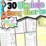30 Ukulele Song Charts - Key of F Major