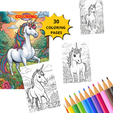 30 Unicorn Coloring Pages for KIDS