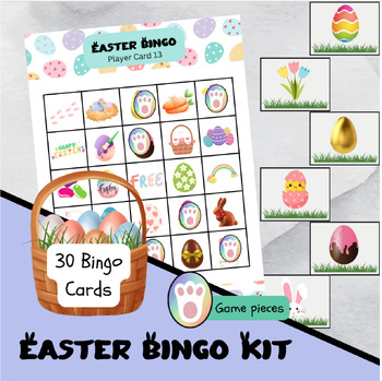 Preview of 30 Unique Easter Bingo Cards – Printable Spring Fun for Family & Friends!