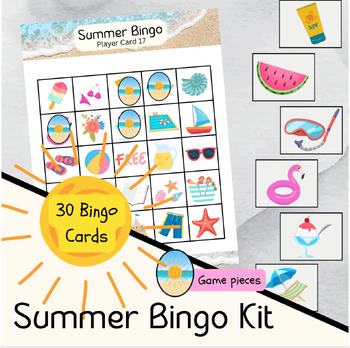 Preview of 30 Unique Summer Bingo Cards – Printable Fun for Family & Friends!