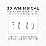 30 WHIMSICAL (W) Video Countdown Timers - For PowerPoint, 