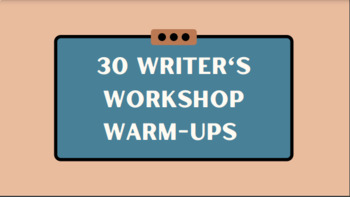 Preview of 30 Writer's Workshop Warm-Ups