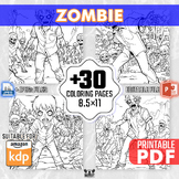30 Zombie Coloring Pages for Kids Adult Coloring Book - Ho