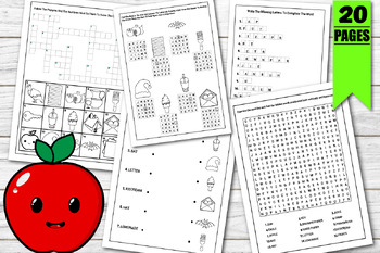 Preview of Vocabulary Activities, Word Search Puzzles, Scramble, Crossword, Puzzles,