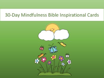 Preview of 30-day Mindfulness Bible Inspirational Cards (Social Emotional Learning)