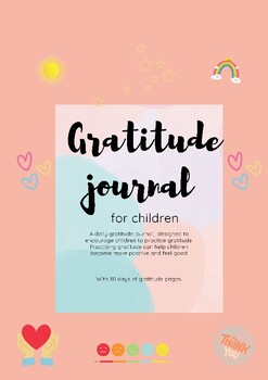 Preview of 30 days gratitude journal, with gratitude activities, for k, 1st, 2nd, preschool