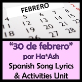 30 de febrero Spanish Song Lyrics and Fun Activities - Ha*Ash