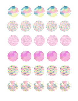 Preview of 30 digital pastel stickers to fill in , decorate your digital planners