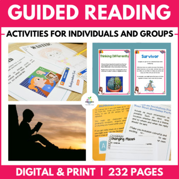 Preview of 125 Guided Reading Activities | ANY BOOK | Text Response | Student Instructions
