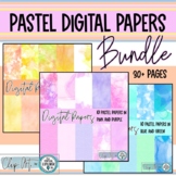 30 pastel digital papers for commercial use in many colors