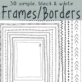 simple borders black and white