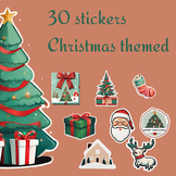 30 stickers  Christmas themed