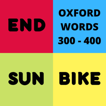 300-400 Oxford Words High Frequency/Sight words Flash Cards