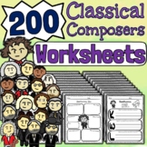 200 Classical Composer Worksheets and Activities