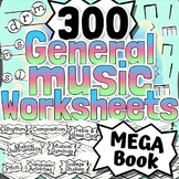 300 General Music Worksheets | Tests, Quizzes, Homework, R
