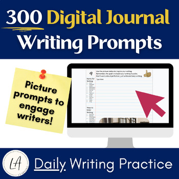 Preview of 300 Digital Journal Photo Writing Prompts - Middle School Writing Prompts