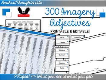 Preview of 300 Imagery Adjectives