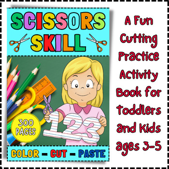 Preview of 300 Pages Scissor Skills Preschool Workbook for Kids & Toddlers