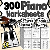 300 Piano Worksheets | Tests Quizzes Assessments Homework 