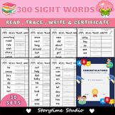 300 Sight Words List | Read Trace Write Worksheets & Certi