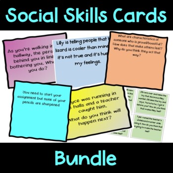 Preview of 300+ Social Skills Cards {Bundle}