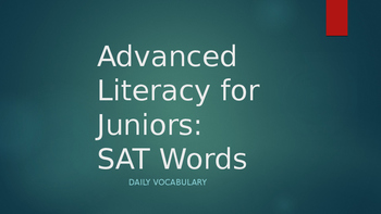 Preview of 301 SAT Vocabulary Words - Bell Ringer Powerpoint