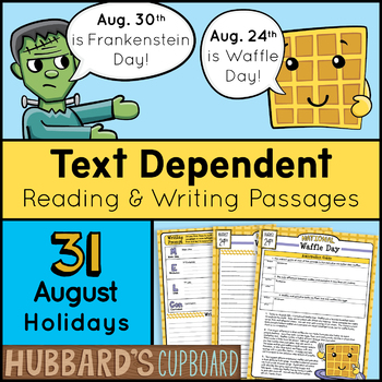 Preview of 31 August Back to School Activities - Reading & Writing Prompts - Morning Work