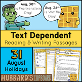 31 August Back to School Activities - Reading & Writing Pr