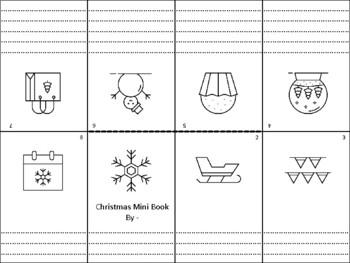 Preview of 31 Christmas Mini Books, Picture Writing, Back to School Week Activity