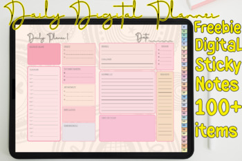 Preview of 31 Daily Digital Planner with Hyperlinks each pages for easy access to organize