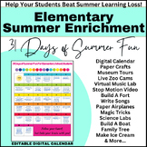 31 Days of Summer Enrichment for Elementary Students Digit