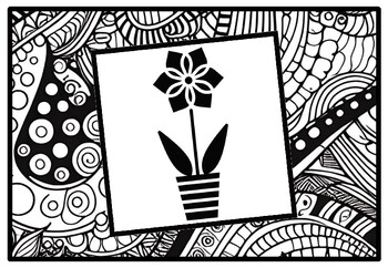 31 Indoor Plants Zentangle Coloring Pages, Indoor Plants Silhouette Art