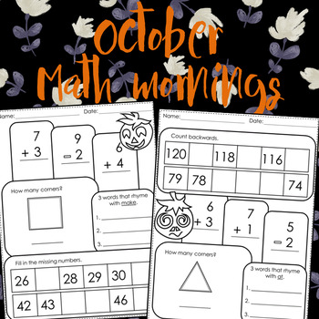 Preview of October Math Mornings