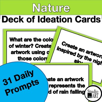Preview of 31 Nature Themed Art Task Cards
