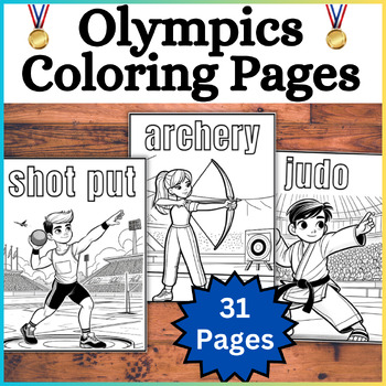 Preview of 31 Olympics Coloring Pages Sheets! Summer 2024 Olympic Games Paris France Sports